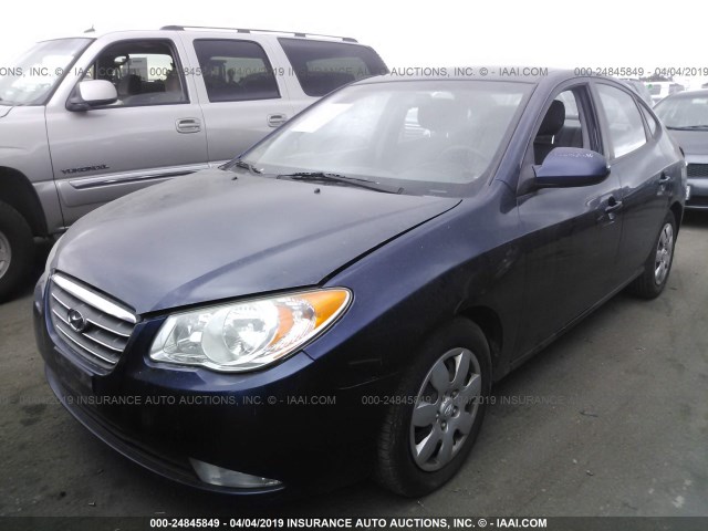 KMHDU46D28U289244 - 2008 HYUNDAI ELANTRA GLS/SE/LIMITED BLUE photo 2