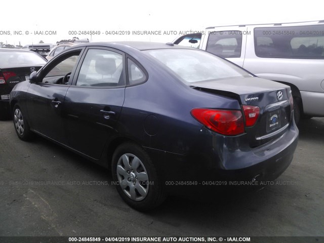 KMHDU46D28U289244 - 2008 HYUNDAI ELANTRA GLS/SE/LIMITED BLUE photo 3