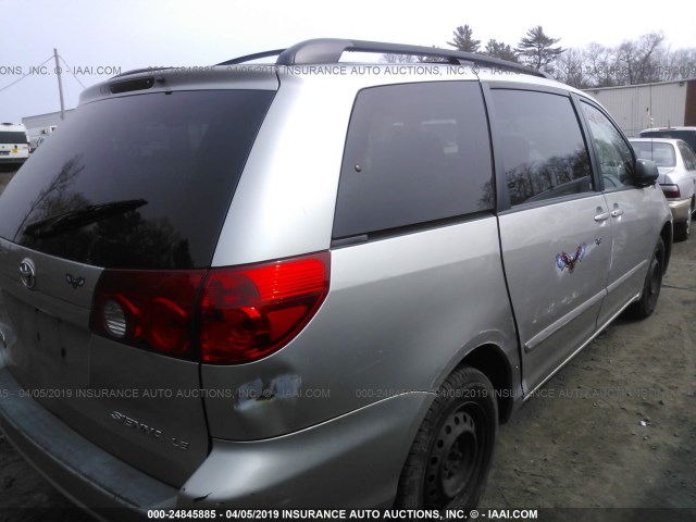 5TDZA23C66S522692 - 2006 TOYOTA SIENNA CE/LE SILVER photo 4