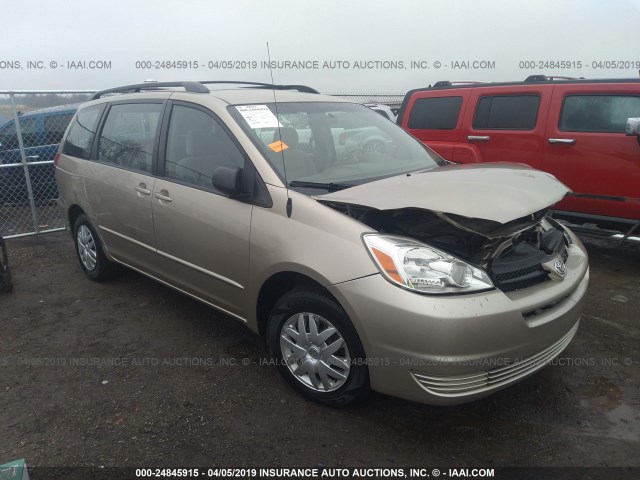 5TDZA23C05S286863 - 2005 TOYOTA SIENNA CE/LE GOLD photo 1