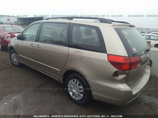 5TDZA23C05S286863 - 2005 TOYOTA SIENNA CE/LE GOLD photo 3