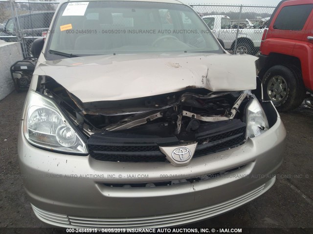 5TDZA23C05S286863 - 2005 TOYOTA SIENNA CE/LE GOLD photo 6