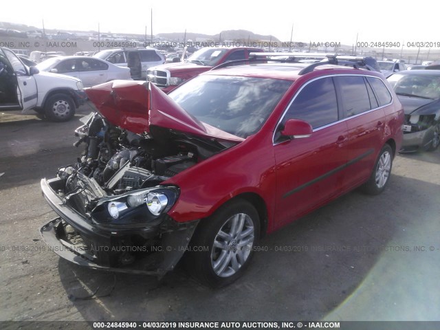 3VWPL8AJ4BM675407 - 2011 VOLKSWAGEN JETTA TDI RED photo 2