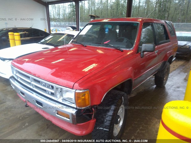 JT3VN66W7K0040072 - 1989 TOYOTA 4RUNNER VN66 SR5 RED photo 2