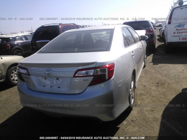 4T1BF1FK8CU181203 - 2012 TOYOTA CAMRY SE/LE/XLE SILVER photo 4