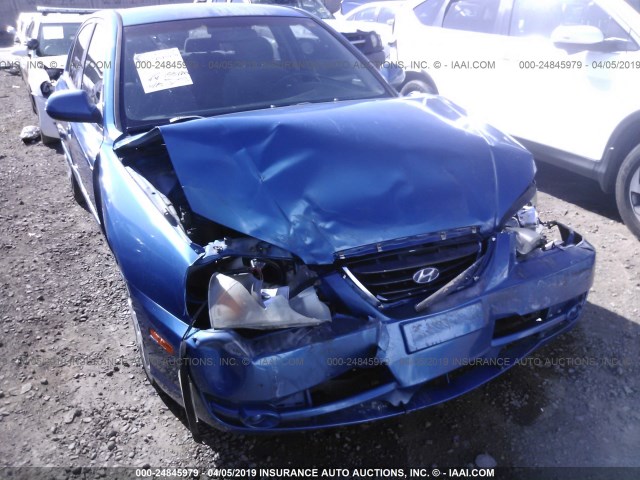 KMHDN46D55U120229 - 2005 HYUNDAI ELANTRA GLS/GT BLUE photo 6