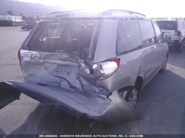 5TDZA23C46S440122 - 2006 TOYOTA SIENNA CE/LE GRAY photo 4