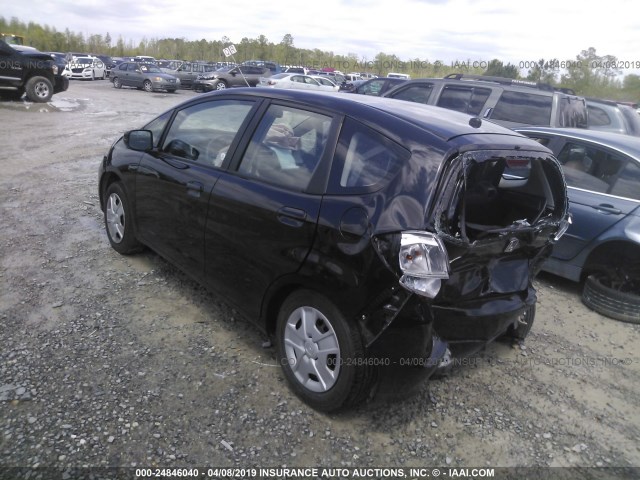 JHMGE8H37DC015207 - 2013 HONDA FIT BLACK photo 3