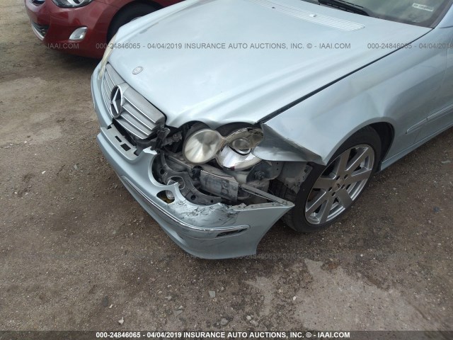 WDBTJ65J95F164106 - 2005 MERCEDES-BENZ CLK 320C SILVER photo 6