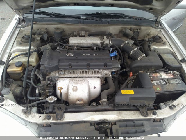 KMHJF35F5YU007351 - 2000 HYUNDAI ELANTRA GLS SILVER photo 10