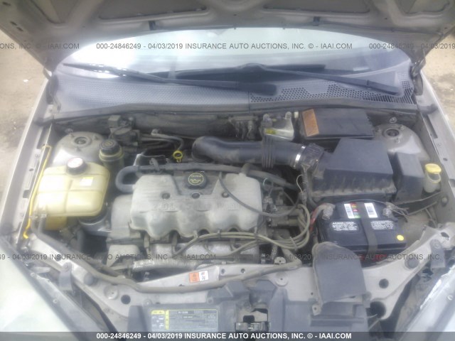 1FAFP33P43W168733 - 2003 FORD FOCUS LX GOLD photo 10