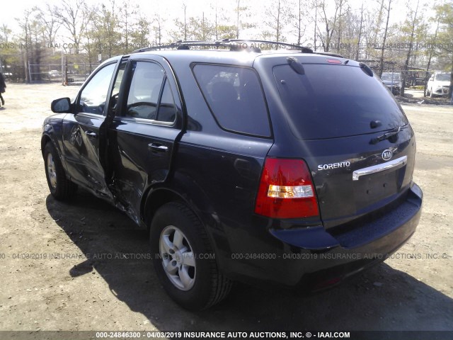 KNDJC736575731136 - 2007 KIA SORENTO EX/LX BLACK photo 3