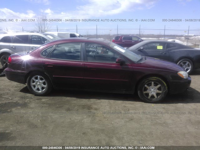 1FAFP56U86A122028 - 2006 FORD TAURUS SEL RED photo 6