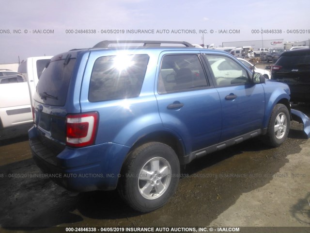 1FMCU03709KA26184 - 2009 FORD ESCAPE XLT BLUE photo 4