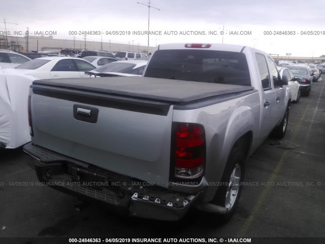 3GTP1VE00BG138508 - 2011 GMC SIERRA C1500 SLE SILVER photo 4