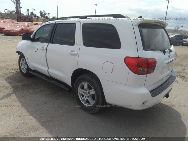 5TDZY5G17GS061980 - 2016 TOYOTA SEQUOIA SR5 WHITE photo 3