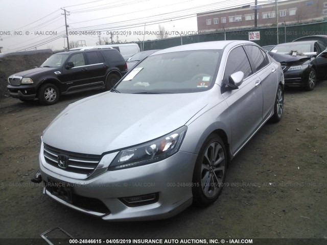 1HGCR2F51DA218516 - 2013 HONDA ACCORD SPORT SILVER photo 2