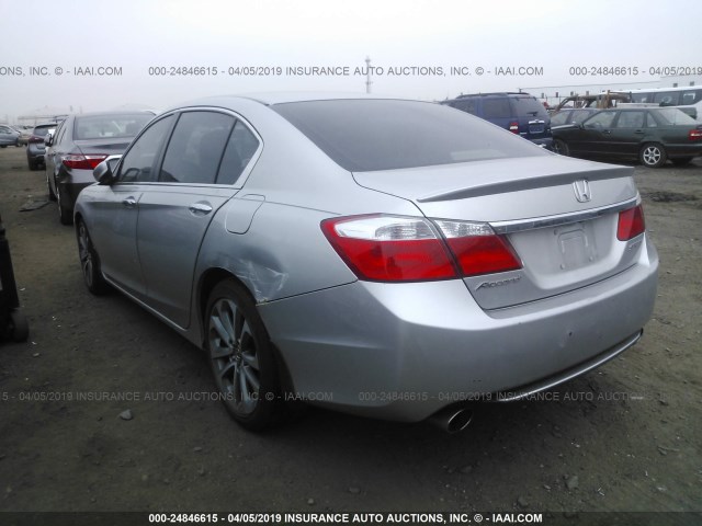 1HGCR2F51DA218516 - 2013 HONDA ACCORD SPORT SILVER photo 3