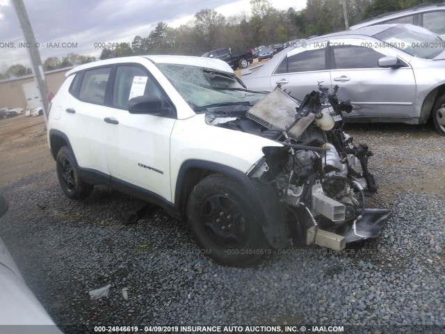 3C4NJCAB7JT151734 - 2018 JEEP COMPASS SPORT WHITE photo 1