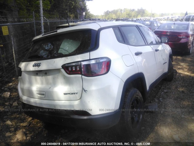 3C4NJCAB7JT151734 - 2018 JEEP COMPASS SPORT WHITE photo 4