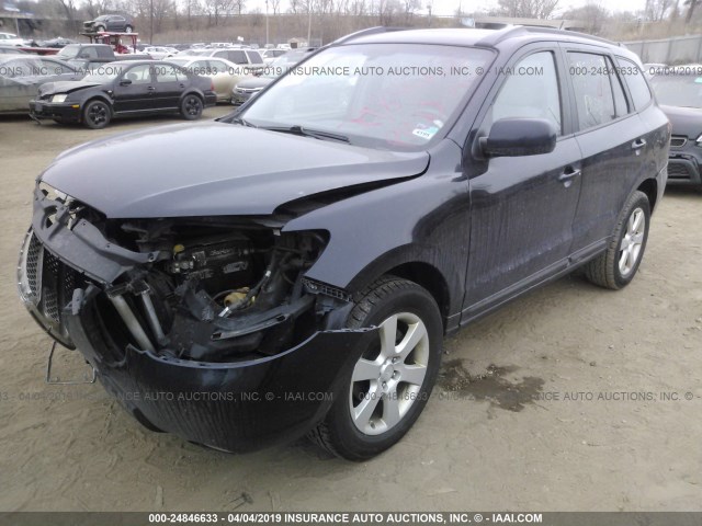 5NMSH13E38H134897 - 2008 HYUNDAI SANTA FE SE/LIMITED BLACK photo 2