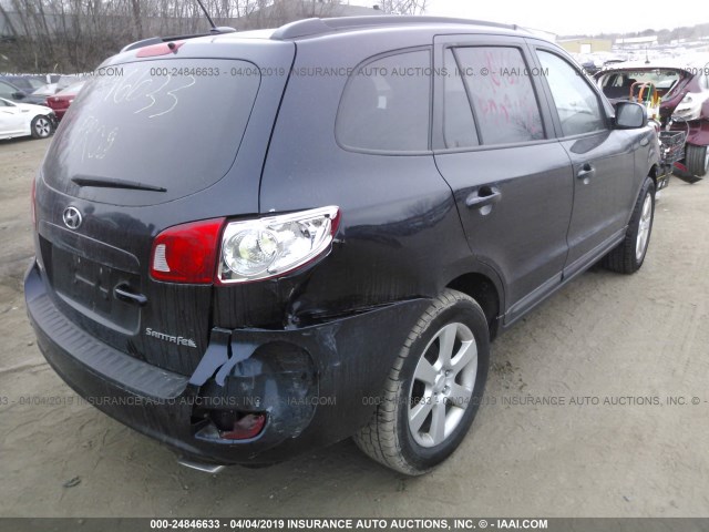 5NMSH13E38H134897 - 2008 HYUNDAI SANTA FE SE/LIMITED BLACK photo 4