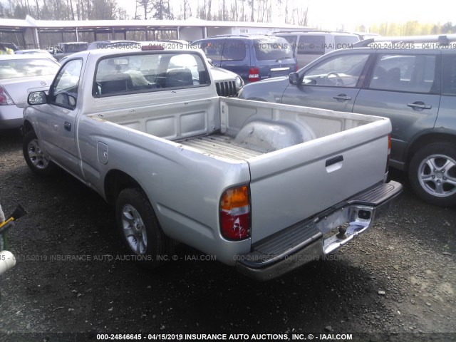 4TANL42N2YZ660296 - 2000 TOYOTA TACOMA SILVER photo 3