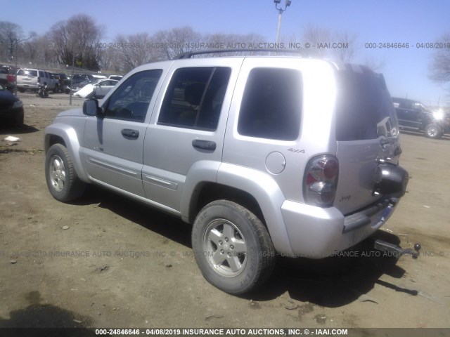 1J4GL58K72W138671 - 2002 JEEP LIBERTY LIMITED SILVER photo 3