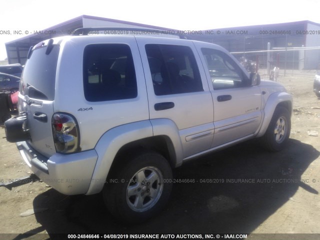 1J4GL58K72W138671 - 2002 JEEP LIBERTY LIMITED SILVER photo 4