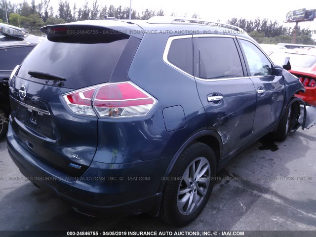 5N1AT2MT7EC778602 - 2014 NISSAN ROGUE S/SL/SV GRAY photo 4