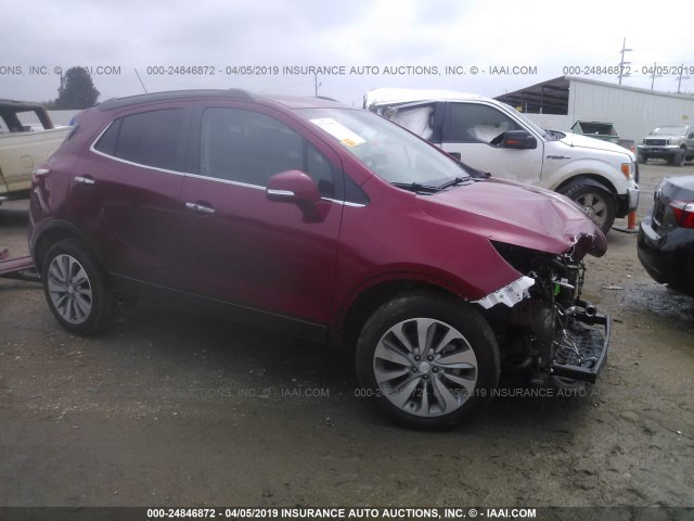 KL4CJASBXKB773302 - 2019 BUICK ENCORE PREFERRED RED photo 1