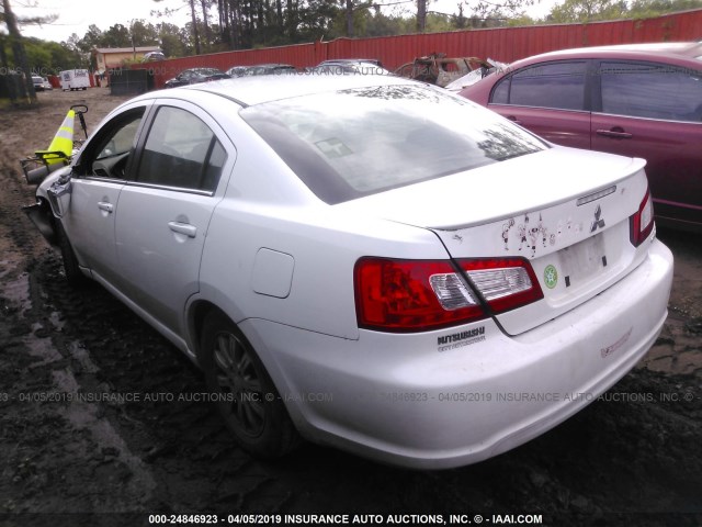 4A32B3FF9CE017724 - 2012 MITSUBISHI GALANT ES/SE WHITE photo 3