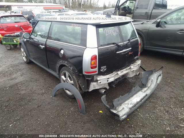 WMWMM3C56ATP75303 - 2010 MINI COOPER S CLUBMAN BLACK photo 3