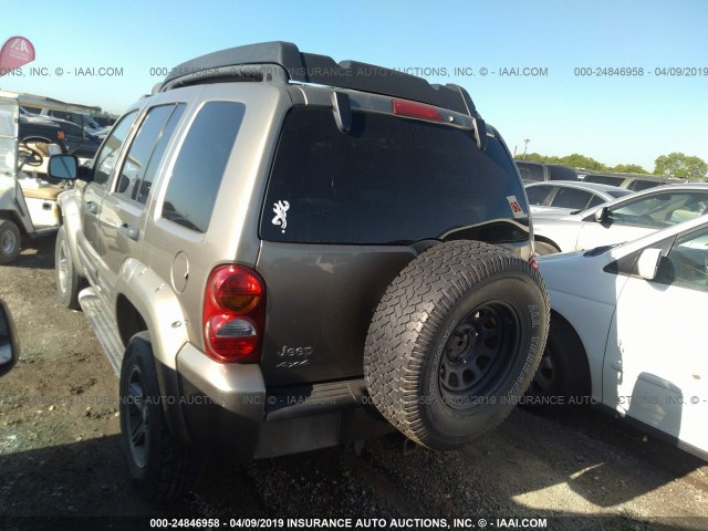 1J4GL38K53W628242 - 2003 JEEP LIBERTY RENEGADE TAN photo 3