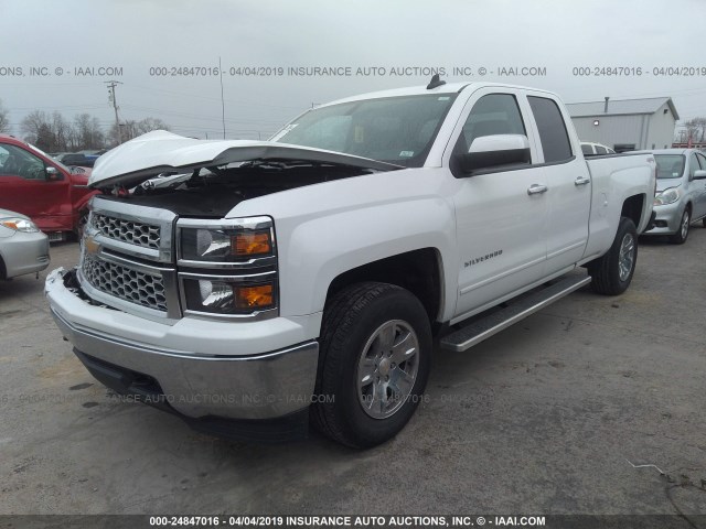 1GCVKREHXFZ428309 - 2015 CHEVROLET SILVERADO K1500 LT WHITE photo 2