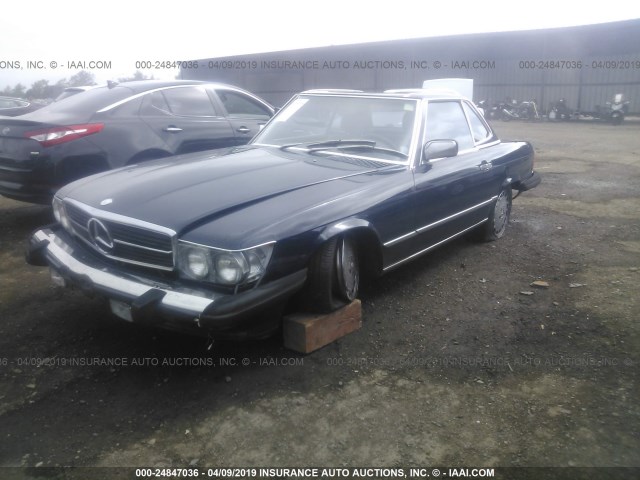 WDBBA48D3KA094682 - 1989 MERCEDES-BENZ 560 SL BLUE photo 2