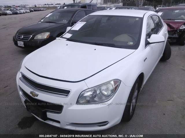 1G1ZF57539F160560 - 2009 CHEVROLET MALIBU HYBRID WHITE photo 2