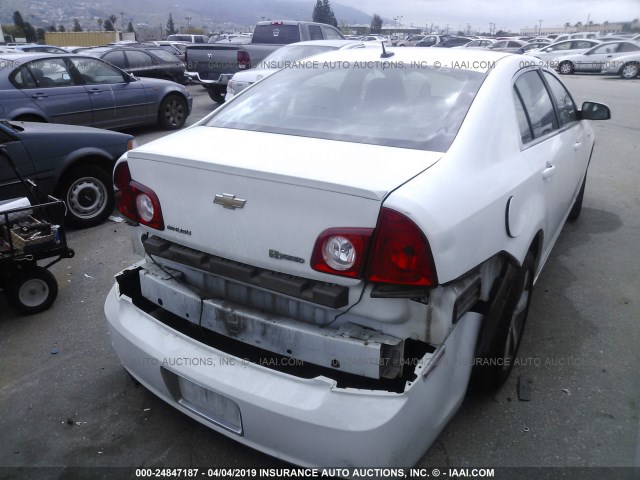 1G1ZF57539F160560 - 2009 CHEVROLET MALIBU HYBRID WHITE photo 4