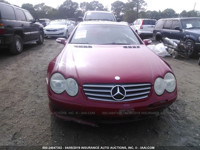 WDBSK75F84F065222 - 2004 MERCEDES-BENZ SL 500 RED photo 6