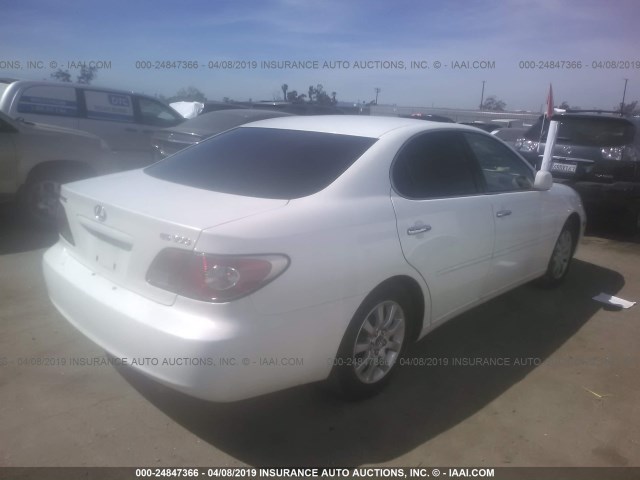 JTHBF30G830145960 - 2003 LEXUS ES 300 WHITE photo 4