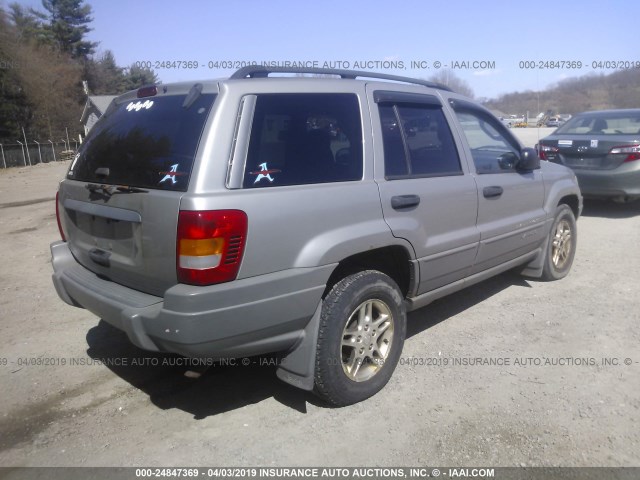 1J4GW48S22C129251 - 2002 JEEP GRAND CHEROKEE LAREDO SILVER photo 4