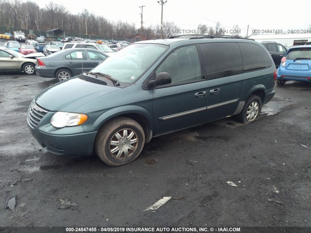2C4GP54L25R156128 - 2005 CHRYSLER TOWN & COUNTRY TOURING GREEN photo 2