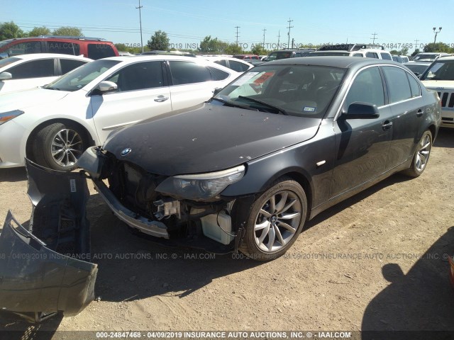 WBANW5C54ACT57073 - 2010 BMW 550 I GRAY photo 2