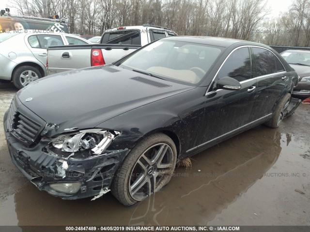 WDDNG71X57A121798 - 2007 MERCEDES-BENZ S 550 BLACK photo 2