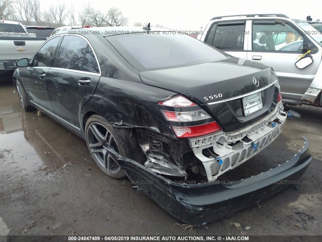 WDDNG71X57A121798 - 2007 MERCEDES-BENZ S 550 BLACK photo 3