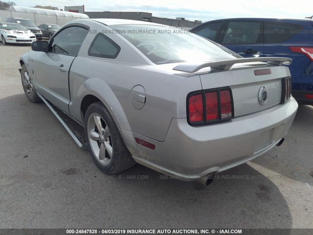 1ZVHT82H595141266 - 2009 FORD MUSTANG GT SILVER photo 3