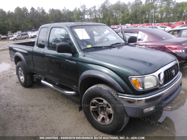 5TESN92N12Z108816 - 2002 TOYOTA TACOMA XTRACAB PRERUNNER GREEN photo 1