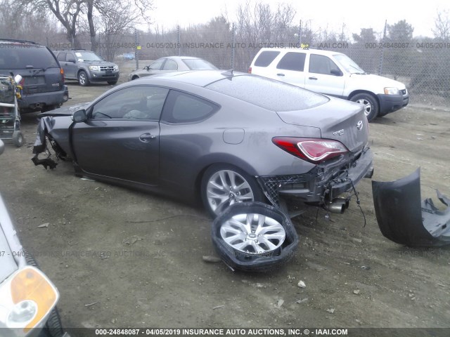 KMHHU6KJ7DU100333 - 2013 HYUNDAI GENESIS COUPE 3.8L GRAY photo 3