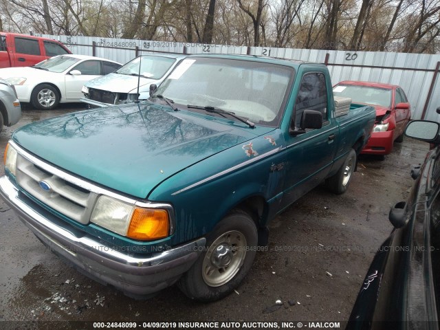 1FTCR10A7SPA99413 - 1995 FORD RANGER GREEN photo 2