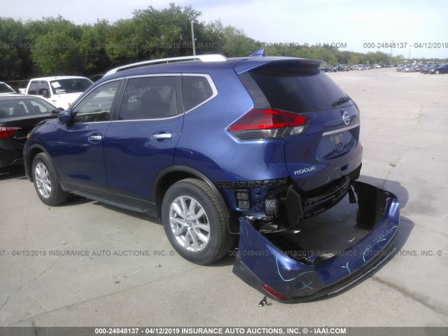 JN8AT2MT6KW500650 - 2019 NISSAN ROGUE S/SV BLUE photo 3